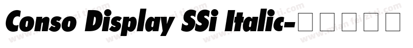 Conso Display SSi Italic字体转换